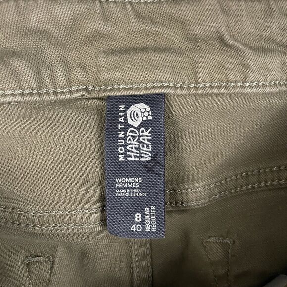 Mountain Hardwear Womens 8 Green Twill Ankle Jean Pant - Picture 3 of 5